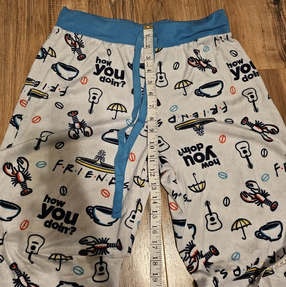 FRIENDS Blue and White Print Pajama Bottoms - Picture 4 of 7